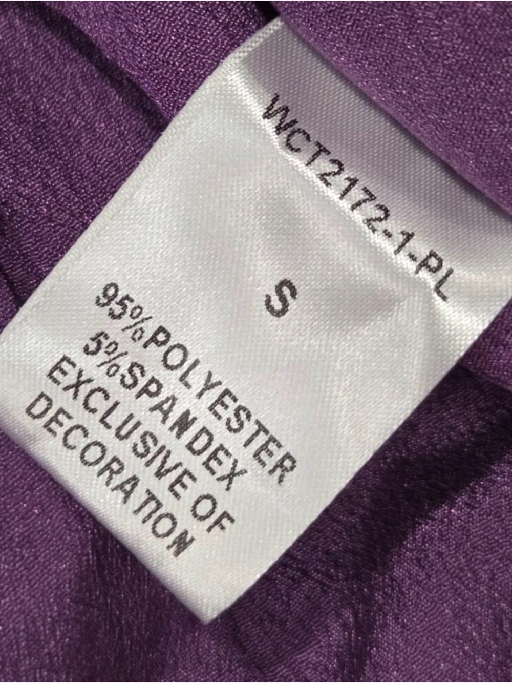 Purple Velvet Long-Sleeve Smocked Neck Dress - Picture 4 of 6